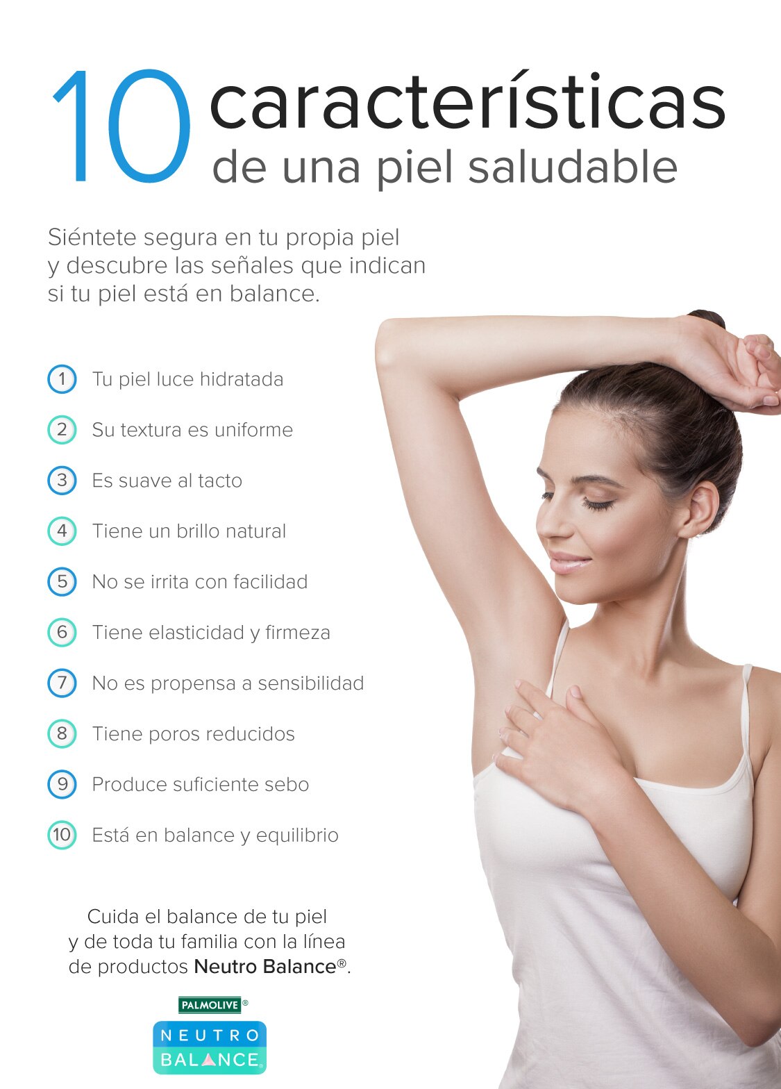 Infografía: Características de una piel saludable